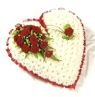 White and Red Heart